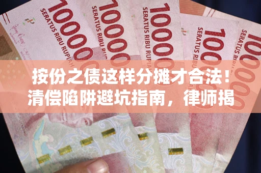 济南按份之债这样分摊才合法！清偿陷阱避坑指南，律师揭秘关键条款