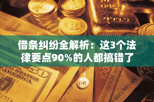 济南借条纠纷全解析：这3个法律要点90%的人都搞错了