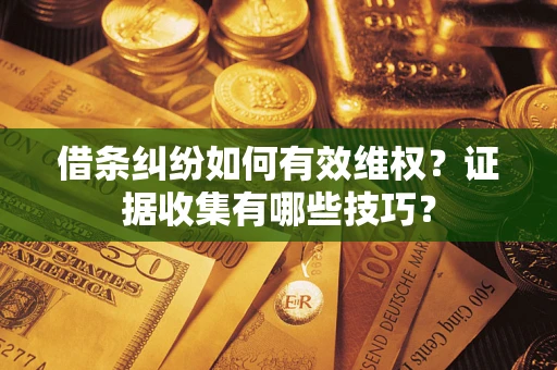 济南借条纠纷如何有效维权？证据收集有哪些技巧？